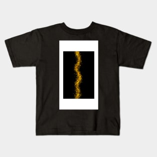 Gold glitter against dark background | Sparkling Gold Line Kids T-Shirt